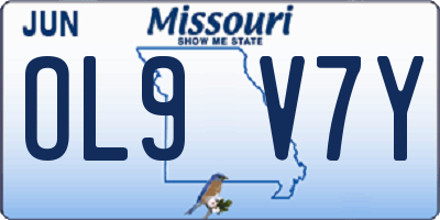 MO license plate OL9V7Y