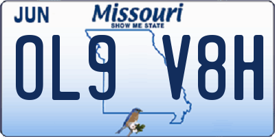 MO license plate OL9V8H