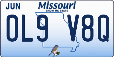 MO license plate OL9V8Q