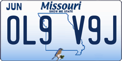 MO license plate OL9V9J