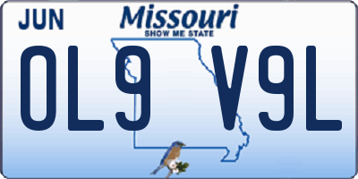 MO license plate OL9V9L