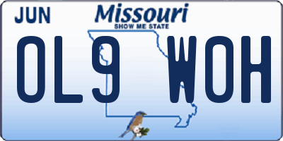 MO license plate OL9W0H