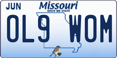 MO license plate OL9W0M