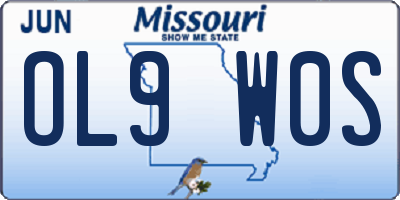 MO license plate OL9W0S
