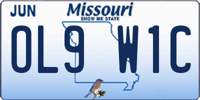 MO license plate OL9W1C