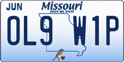 MO license plate OL9W1P