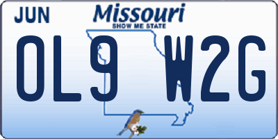 MO license plate OL9W2G