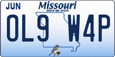 MO license plate OL9W4P