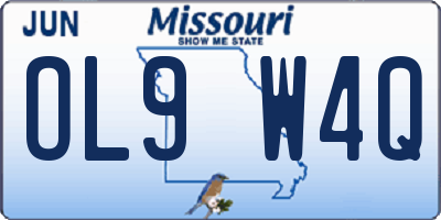 MO license plate OL9W4Q
