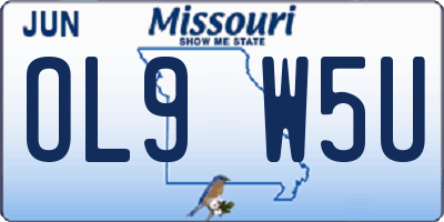 MO license plate OL9W5U