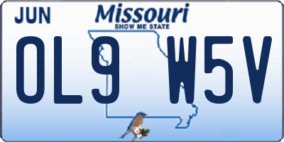 MO license plate OL9W5V