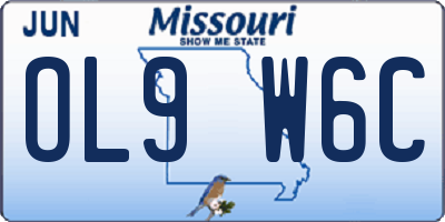 MO license plate OL9W6C