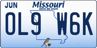 MO license plate OL9W6K