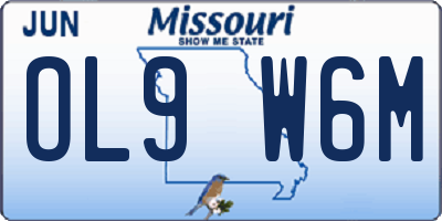 MO license plate OL9W6M