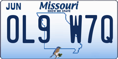 MO license plate OL9W7Q