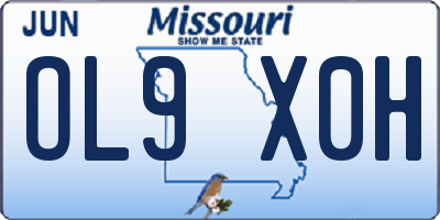 MO license plate OL9X0H
