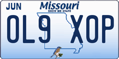 MO license plate OL9X0P
