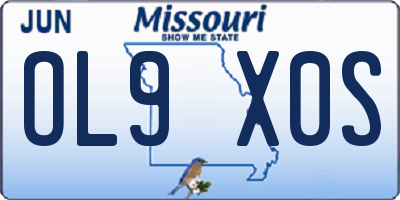 MO license plate OL9X0S