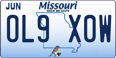 MO license plate OL9X0W
