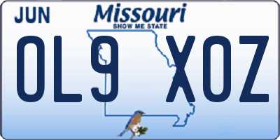 MO license plate OL9X0Z