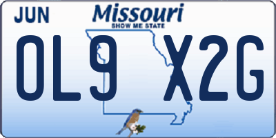 MO license plate OL9X2G