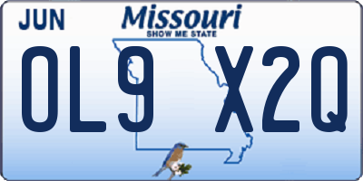 MO license plate OL9X2Q