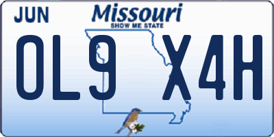 MO license plate OL9X4H
