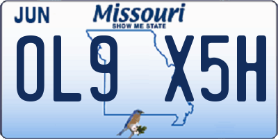 MO license plate OL9X5H