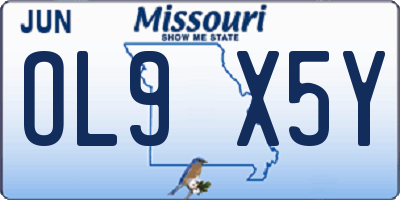 MO license plate OL9X5Y