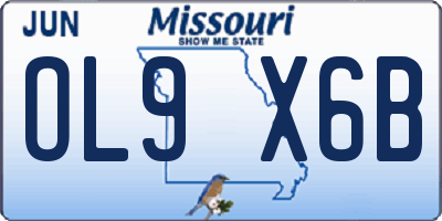 MO license plate OL9X6B