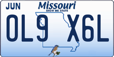 MO license plate OL9X6L