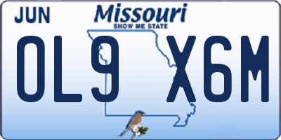 MO license plate OL9X6M
