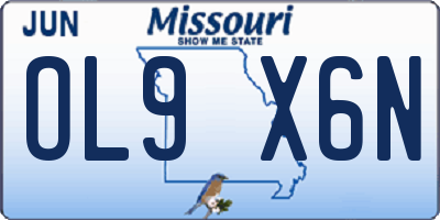 MO license plate OL9X6N