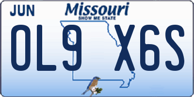 MO license plate OL9X6S