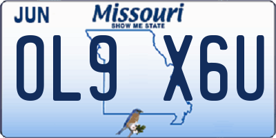 MO license plate OL9X6U