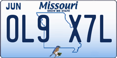 MO license plate OL9X7L