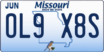 MO license plate OL9X8S