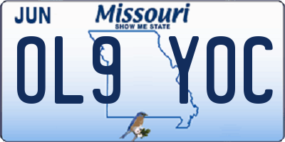 MO license plate OL9Y0C