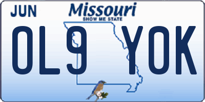 MO license plate OL9Y0K