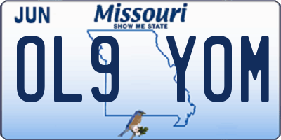 MO license plate OL9Y0M