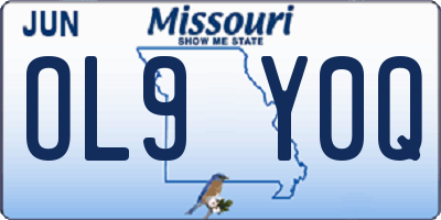 MO license plate OL9Y0Q