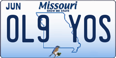 MO license plate OL9Y0S
