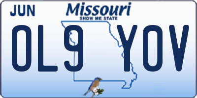 MO license plate OL9Y0V