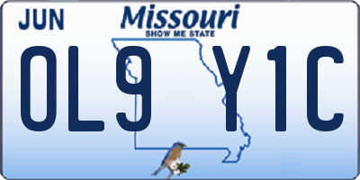 MO license plate OL9Y1C