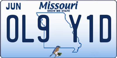 MO license plate OL9Y1D