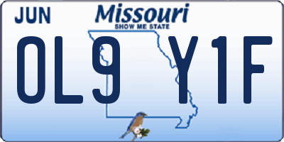 MO license plate OL9Y1F