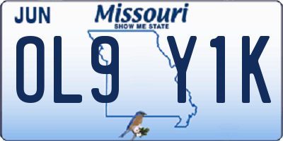 MO license plate OL9Y1K