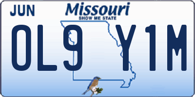 MO license plate OL9Y1M