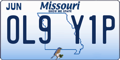 MO license plate OL9Y1P