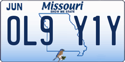 MO license plate OL9Y1Y